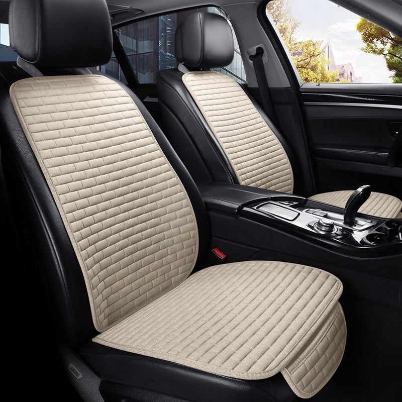 Leinen Auto-Sitzkissen Dreiteiliges Sitzschutz-Pad