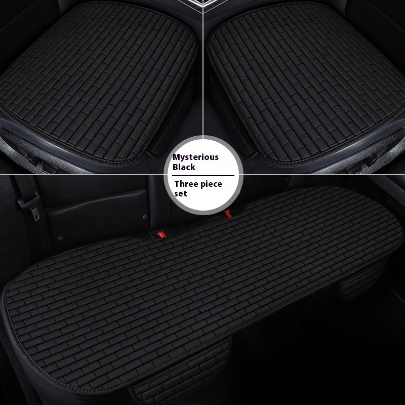 Leinen Auto-Sitzkissen Dreiteiliges Sitzschutz-Pad