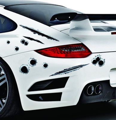 Simulation Einschussloch Auto-Aufkleber Kugelloch Riss Sticker
