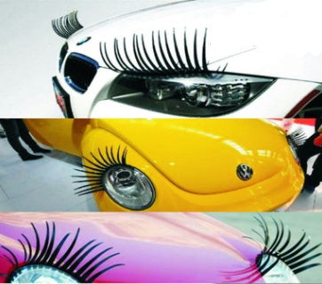 Scheinwerfer-Wimpern Aufkleber für Auto - Falsche Wimpern Sticker (2er Pack)