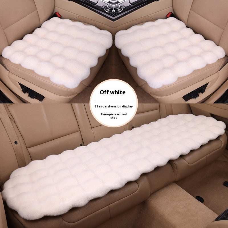 Auto-Sitzkissen Winter Bubble-Samt Kaninchen-Plüsch Dreier-Set ohne Rückenlehne