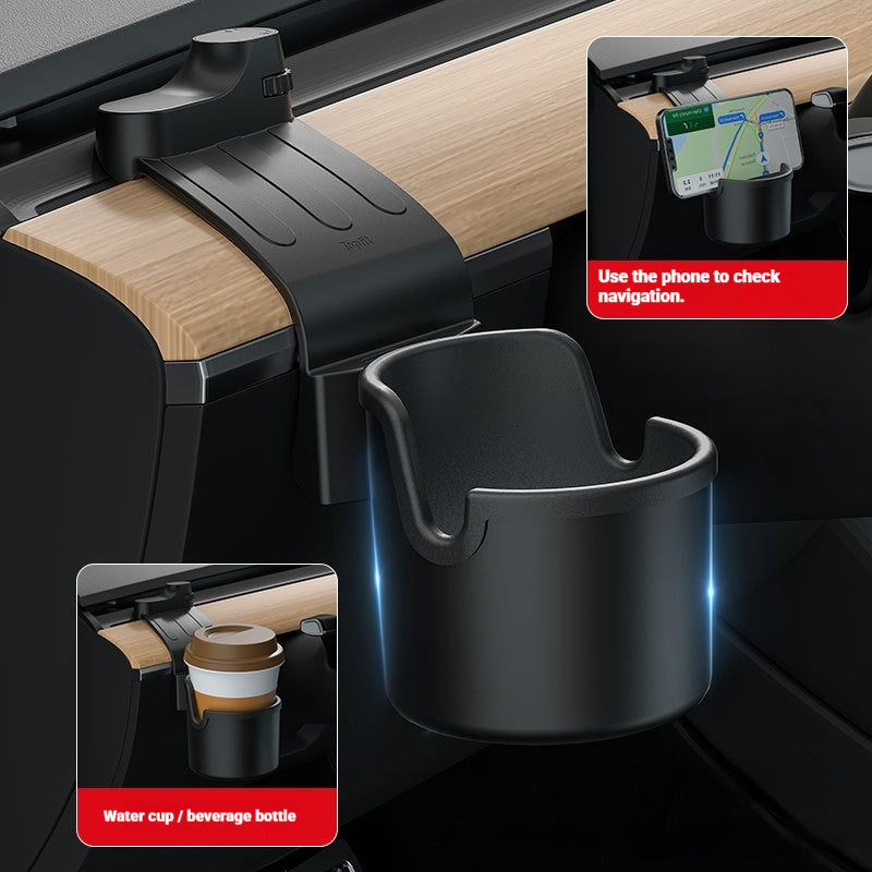 Passend für Tesla Model 3Y Armaturenbrett-Becherhalter, Mittelkonsole Handyhalterung und Aufbewahrungsbox - Kompatibel mit alten und neuen Modellen
