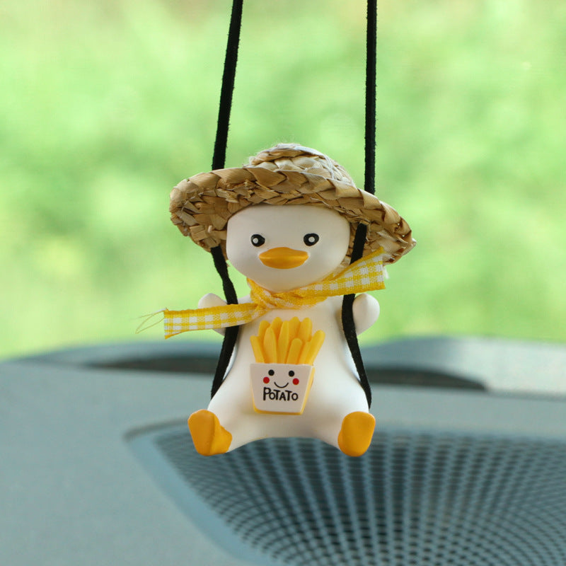 Auto-Anhänger Süße Anime Kleine Ente - Rückspiegel Deko-Ornament