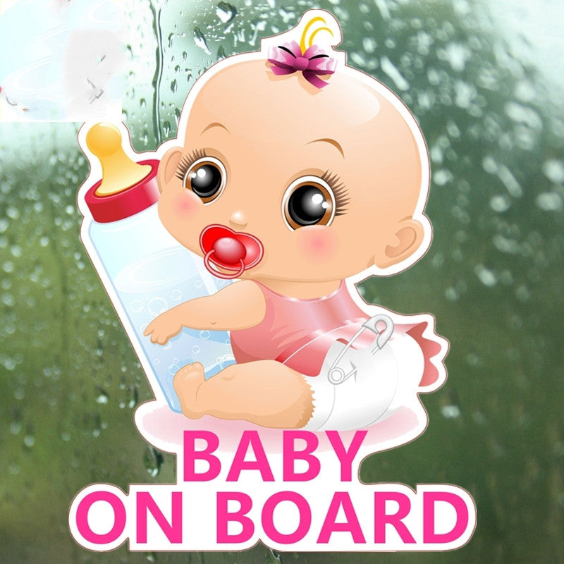 Baby an Bord Prinzessin Flasche Auto Reflektierender Aufkleber