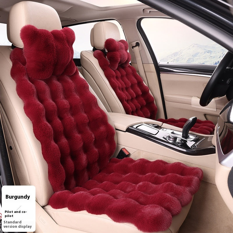 Bubble-Samt Winter Auto-Sitzkissen - Verdickt, Warm, Plüsch Universal Sitzbezug