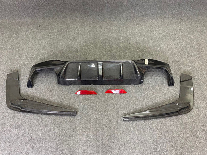 Frontstoßstange Kohlefaser 3D Front-Lippe Seitenschweller Heck-Spoiler