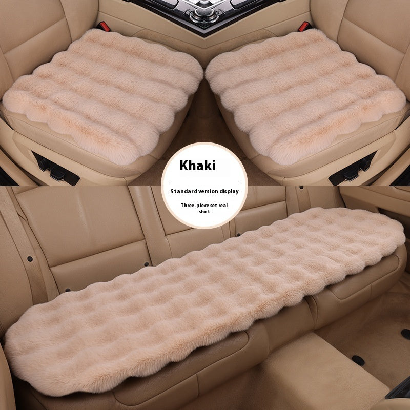 Auto-Sitzkissen Winter Bubble-Samt Kaninchen-Plüsch Dreier-Set ohne Rückenlehne
