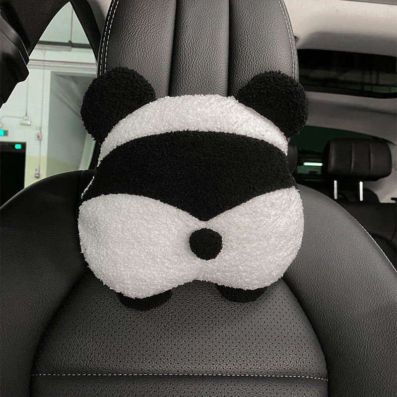 Auto-Sitzkissen Winter Plüsch Süßer Cartoon Panda Sitzbezug