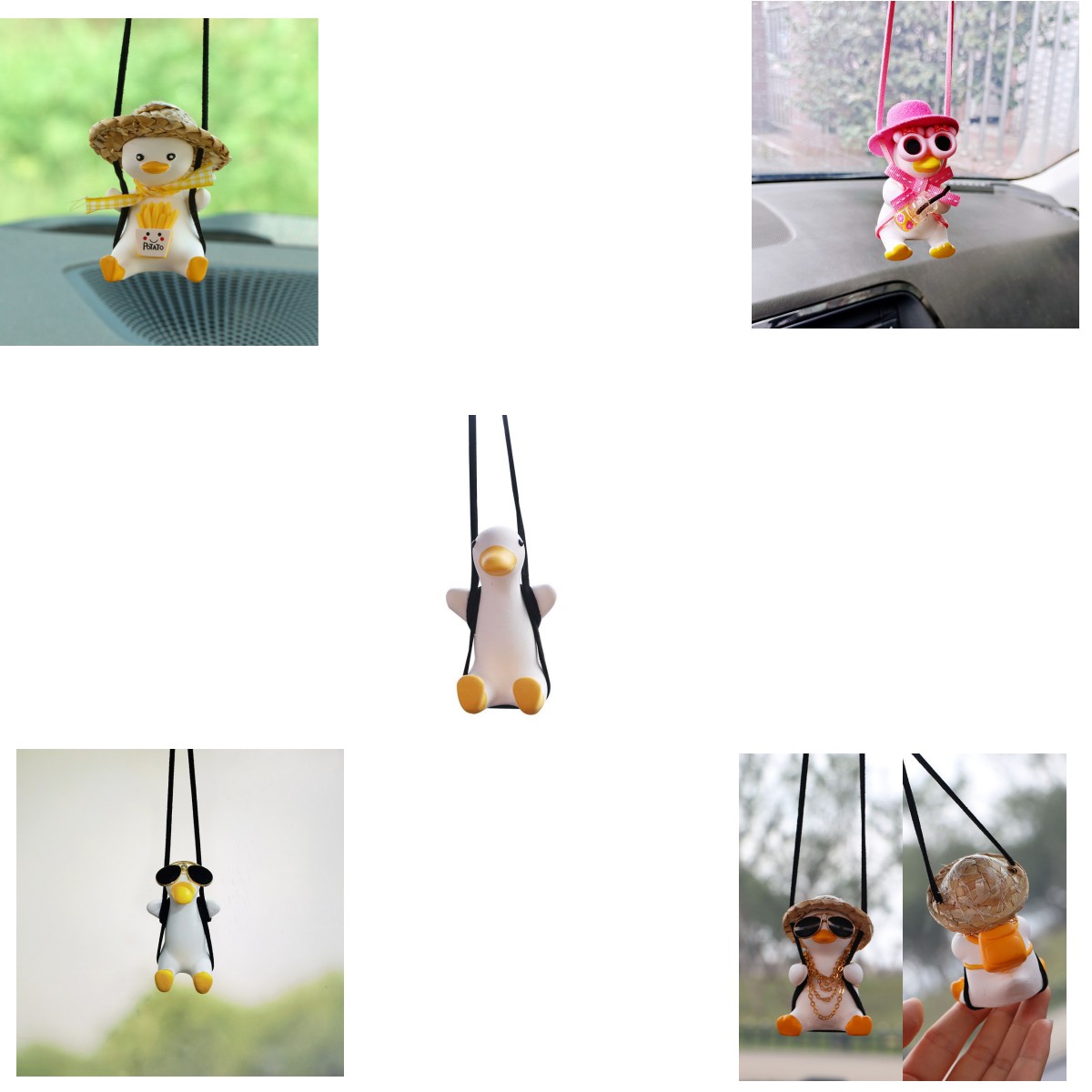 Auto-Anhänger Süße Anime Kleine Ente - Rückspiegel Deko-Ornament