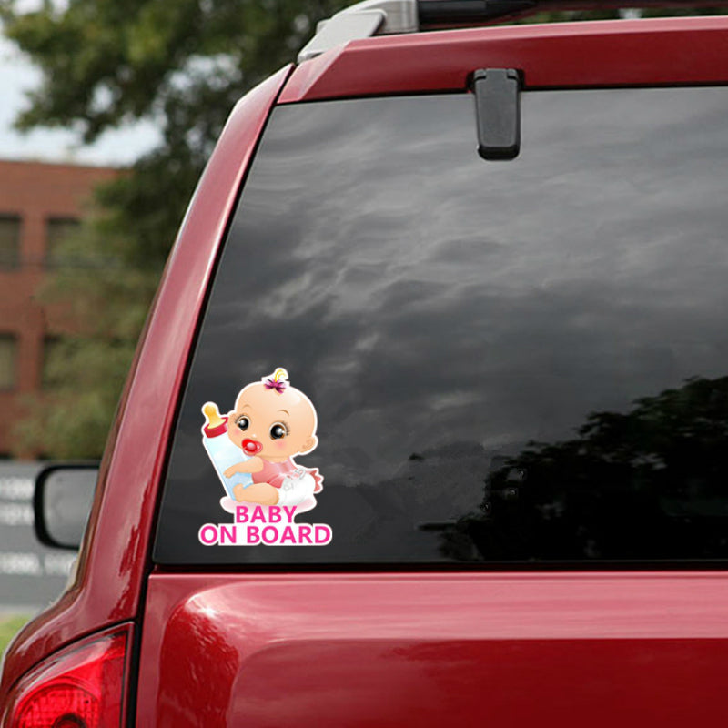 Baby an Bord Prinzessin Flasche Auto Reflektierender Aufkleber
