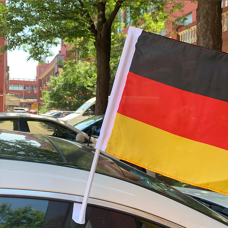 Deutsche Auto-Flagge aus Polyester - Windbeständige Autofenster-Dekoration