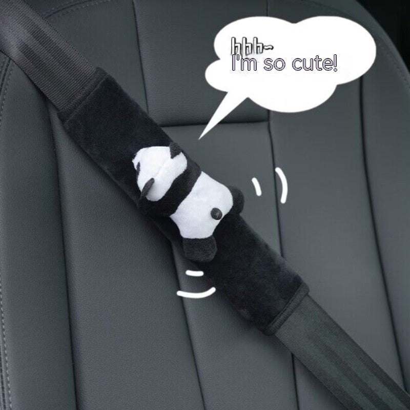 Auto-Sitzkissen Winter Plüsch Süßer Cartoon Panda Sitzbezug