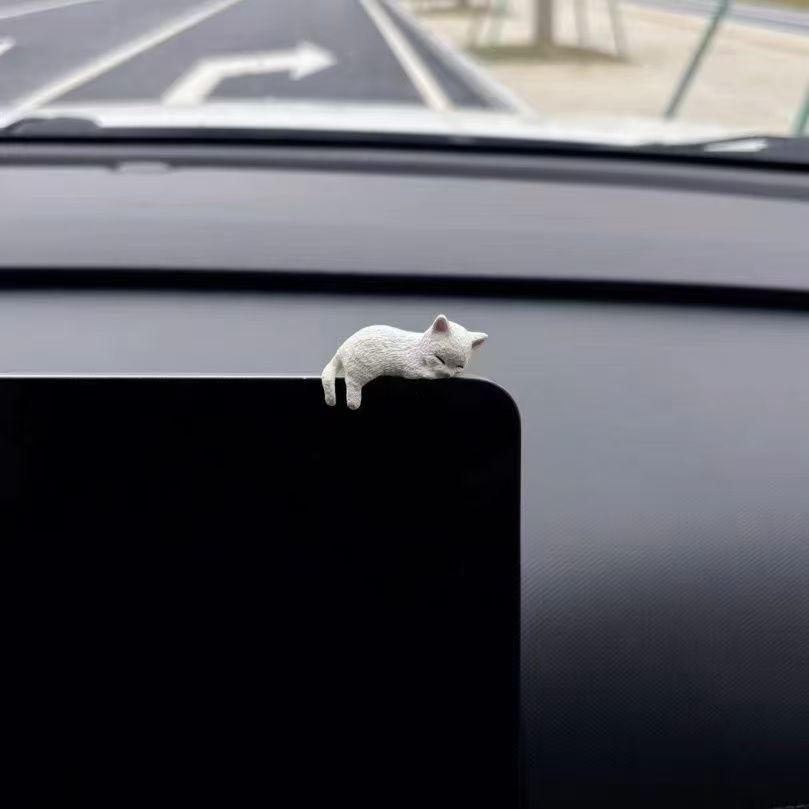 Bezaubernd Schläfrige Katzen-Auto-Ornament
