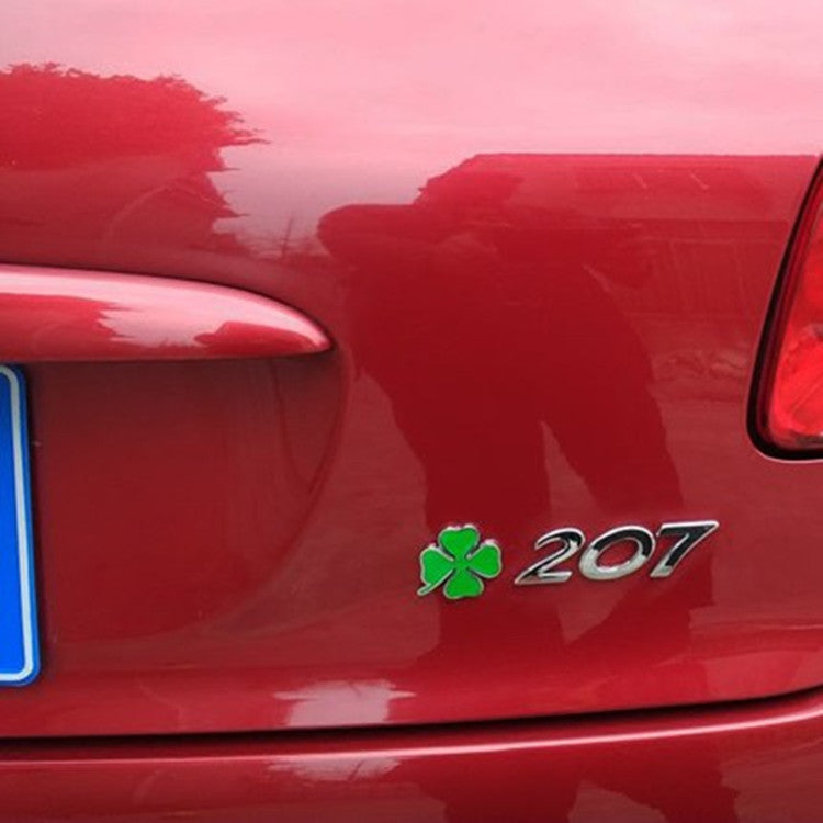 Auto-Persönlichkeit 3D Vierblättriges Kleeblatt Metall Karosserie-Aufkleber - Kratzer Abdeckung Deko-Etikett