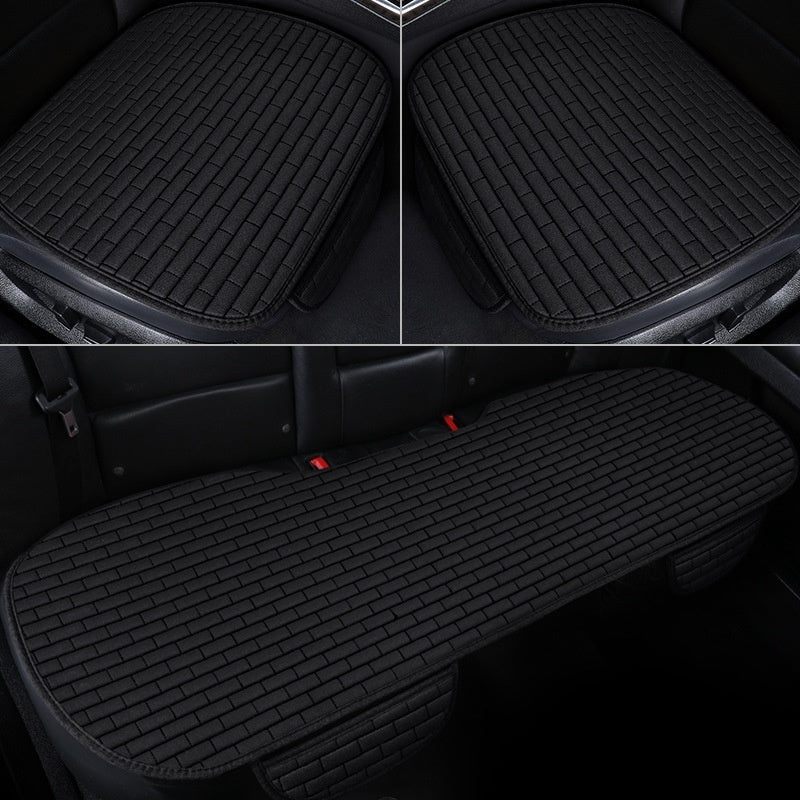 Leinen Auto-Sitzkissen Dreiteiliges Sitzschutz-Pad