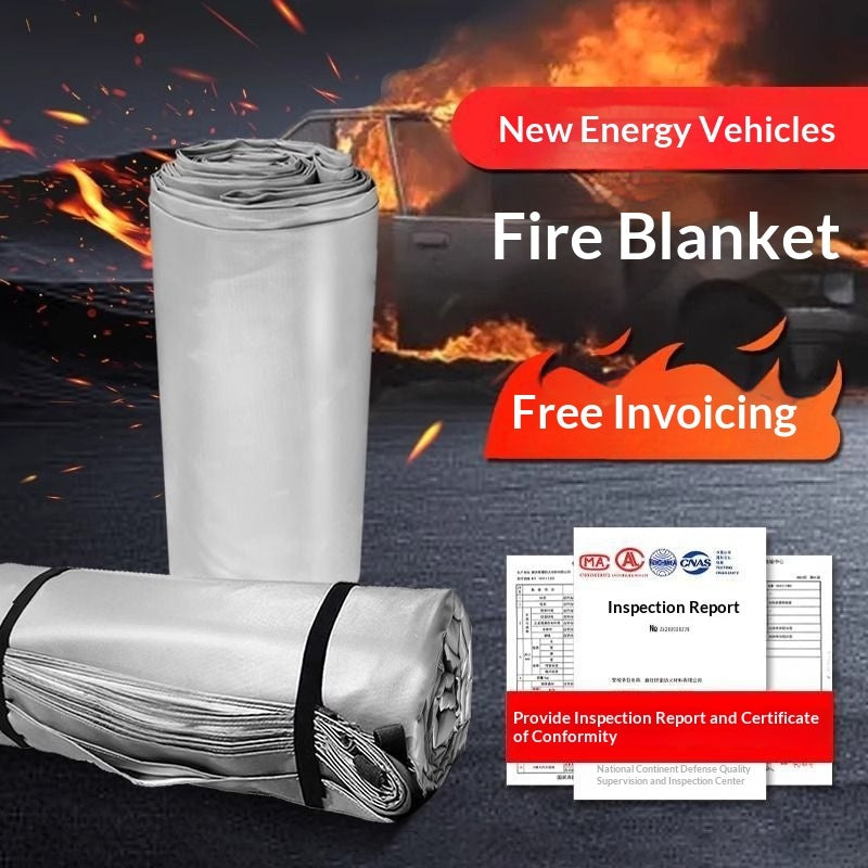 Auto-Batterie-Feuerlöschdecke, Autoabdeckung, Silikon-Glasfaser-Feuerlöschdecke