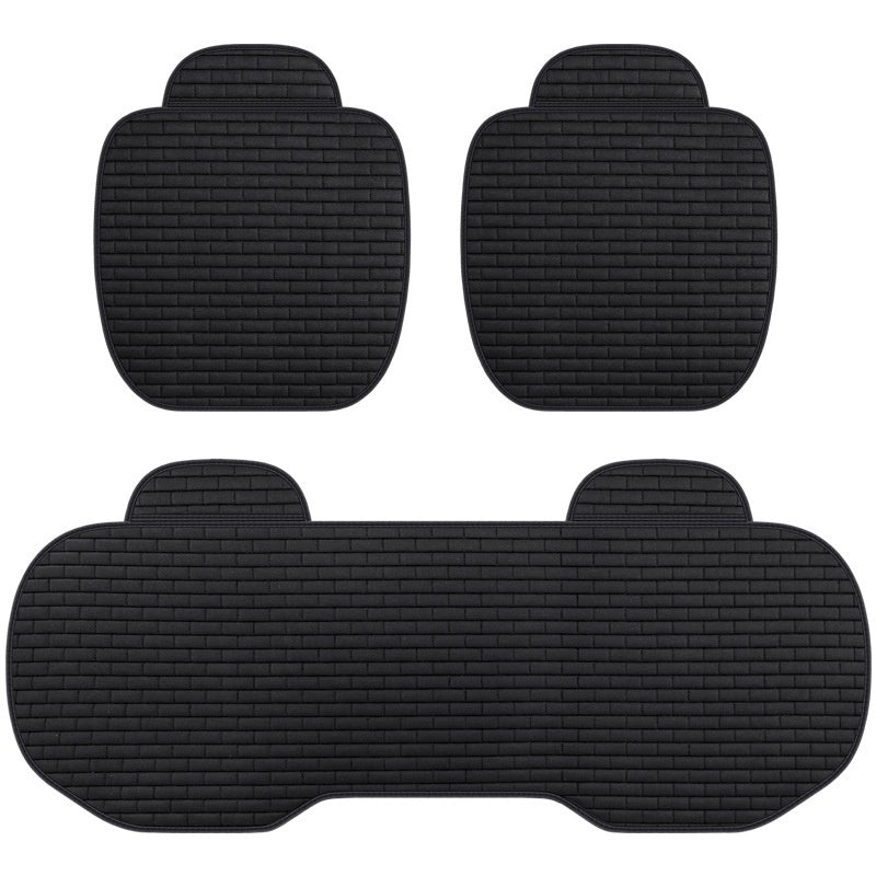 Leinen Auto-Sitzkissen Dreiteiliges Sitzschutz-Pad