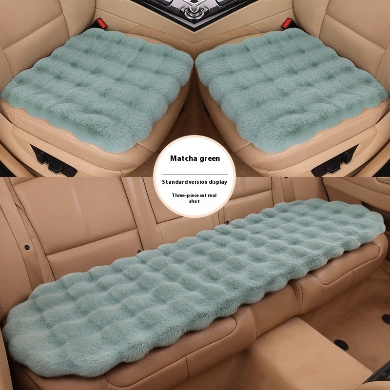 Auto-Sitzkissen Winter Bubble-Samt Kaninchen-Plüsch Dreier-Set ohne Rückenlehne