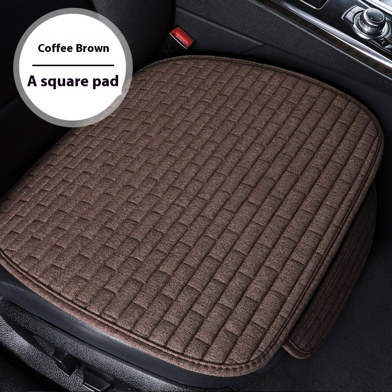 Leinen Auto-Sitzkissen Dreiteiliges Sitzschutz-Pad